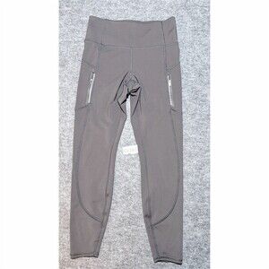 Athleta Rainier Tight Leggings Womens S Black High Rise Reflective Zip